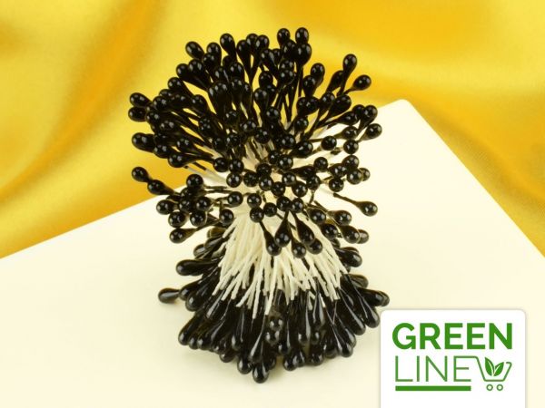 Flower Stamens black 120 pieces GREENLINE