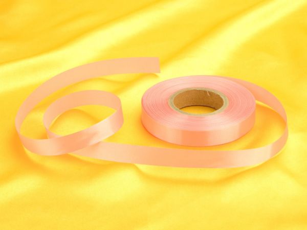 Satin ribbon light skin 14mm; 30m GREENLINE