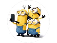 Fondant Paper Minions Selfie, round 20cm