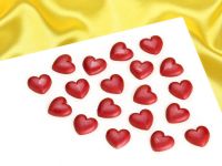 Schokoaufleger Herzen rot 18 Stück