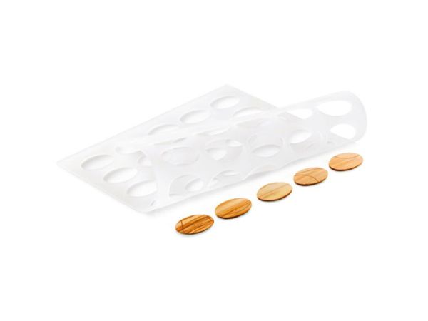 Silikomart Oval Chablon, Schablone für Hippenteig, 2 Stk.