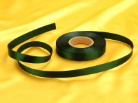 Satin ribbon forest green 14mm; 30m GREENLINE