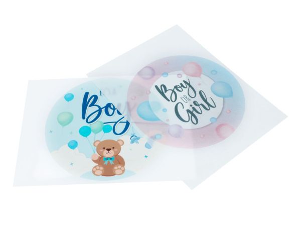 Printed Sheets Burn Away Cake Set It's a Girl 20cm