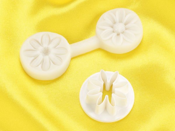 Silikonstempel mit Ausstecher Margerite