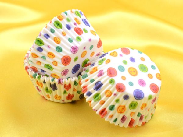 Muffin Paper Cups 50mm buttons 60 pieces