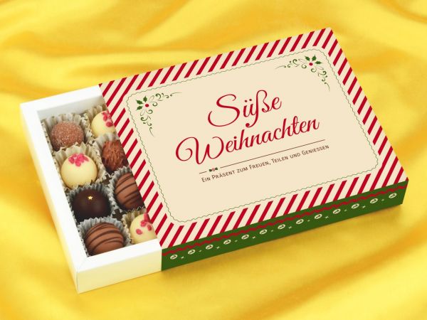 Packaging for 20 pralines; customized, X-MAS 1