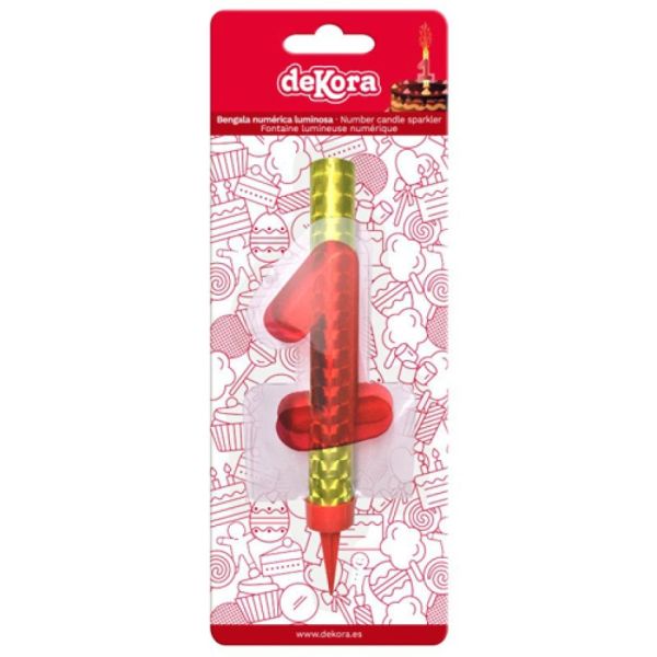 Tortenfontäne 1, Zahlenfontäne, 12 cm