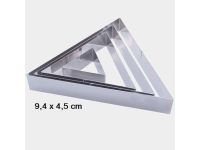 Dreieckiger Backrahmen Edelstahl 9,4 cm, 4,5cm hoch