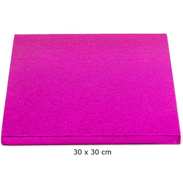 Cake Board, Hotpink, Quadrat, 30 cm, ~1,2cm dick