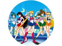 Tortenaufleger Sailor Moon Girls, rund 20cm