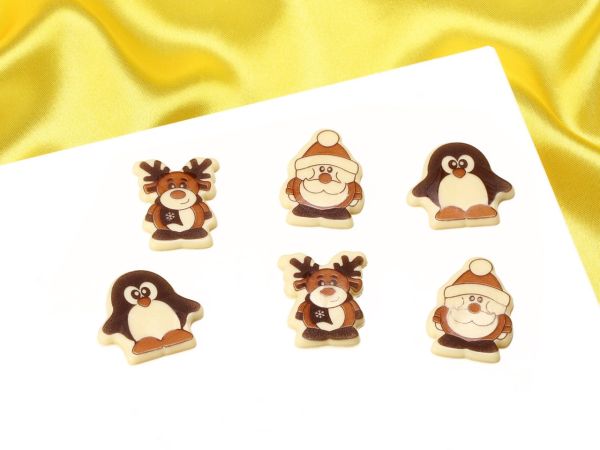 Schokoladenaufleger Weihnachtsfiguren 24 Stück