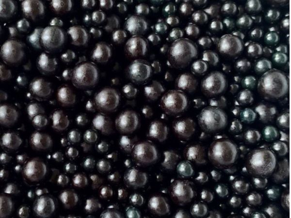 Zuckerdekor Mix Perlen schwarz 100g