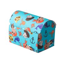 Pralinenschachtel Truhe und Backform Pirat, 4 Stk.