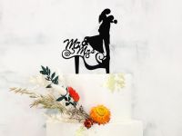 Cake Topper Mr. & Mrs. black