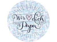 Tortenaufleger Wir lieben Dich Papa rund 20cm