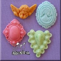 Fondantform Cameo Broschen 8 cm