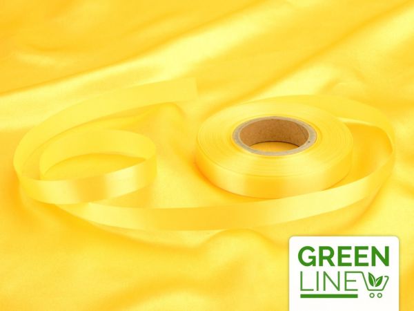 Satin ribbon pastel yellow 14mm; 30m GREENLINE