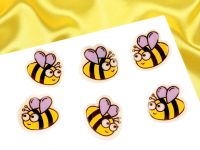 Schokoaufleger Bienen weiß 2,0x1,9cm 30 Stück