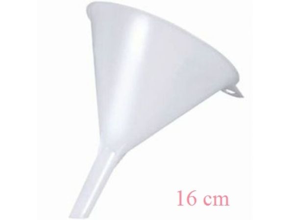 Trichter 16cm aus Kunststoff, Durchlauf 1,5 cm