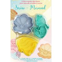 Ausstecher-Set mit Auswerfer Meerjungfrau