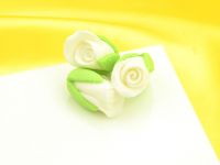 Rosebuds white sugar 3 pieces