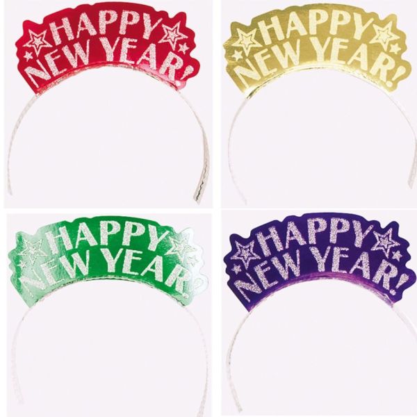 HAPPY NEW YEAR, Haarreifen 12 Stk.