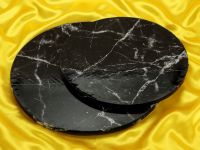 Cake Board circular 25cm marble black 5 pieces