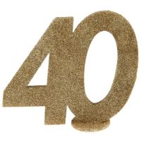 Zahlentopper 40, Gold, 11x10 cm