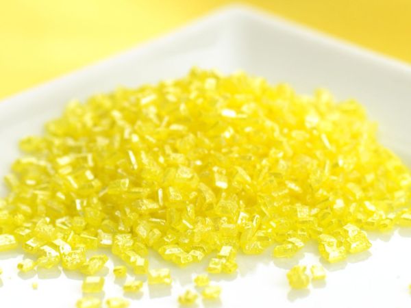 Glimmer Zucker gelb-glänzend 100g