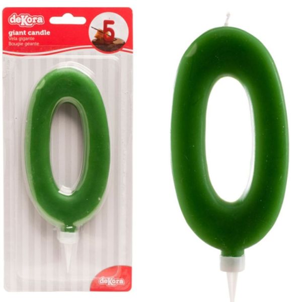 Cake candle XL 0.15 cm, green