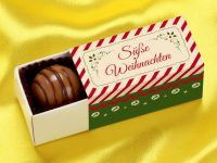 Chocolate Box for 2 pralines, Süße Weihnachten