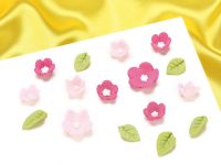 Culpitt Tortendeko Blumen & Blätter pink