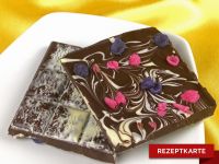Schokoladentafel Fliederblüten Rezeptkarte