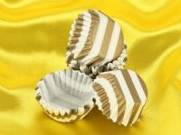 Paper Cups 25mm white-gold 100 pieces