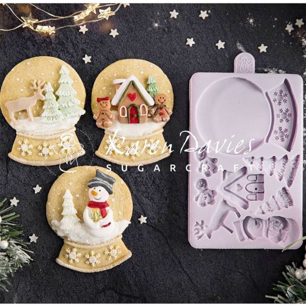Karen Davies Fondantform Schneekugel