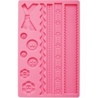 Fondantform Fabric, Knöpfen und Schleifen