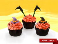 Halloween Hexen-Cupcakes Rezeptkarte
