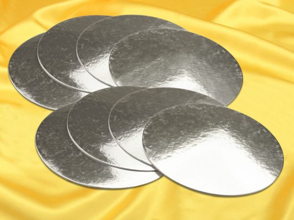 Silver Plate 20cm silber glänzend 8 Stück