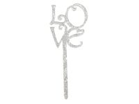 Cupcake Topper Love silber 8 Stück
