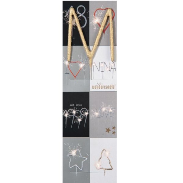 Wunderkerze M, Gold, 18 cm