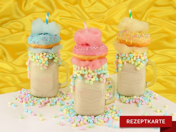 Freakshake Himbeer Marshmallow Rezeptkarte