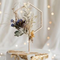 Tortentopper aus Holz Hexagon