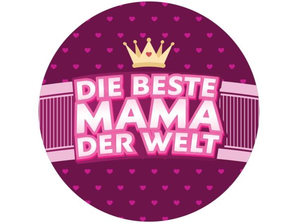 Tortenaufleger Die beste Mama der Welt rund 20cm