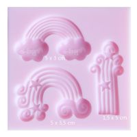Fondantform Regenbogen & Wolke