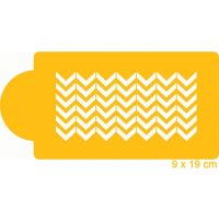 Schablone für Verzierung an Tortenseiten, Chevron, 19 cm