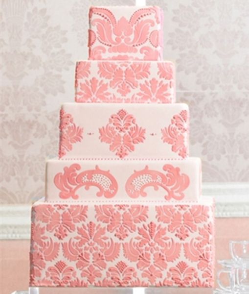 Schablone Martha Stewart Damask Cake 5 Etagen Set