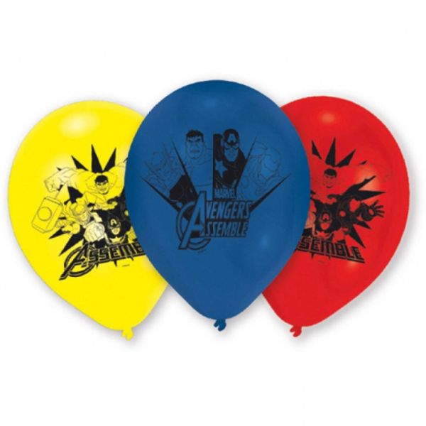 Latex ballons Avengers, ca. 23 cm, 6 Stk.