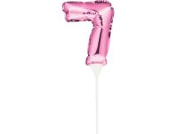 Ballon-Topper Zahl 7, Pink, 13 cm