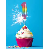 Ballon-Topper Zahl 1 Regenbogen