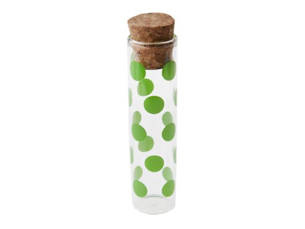 Reagenzglas Grüne Punkte, 10 cm